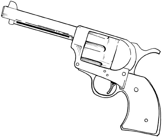 Handgun coloring #10, Download drawings