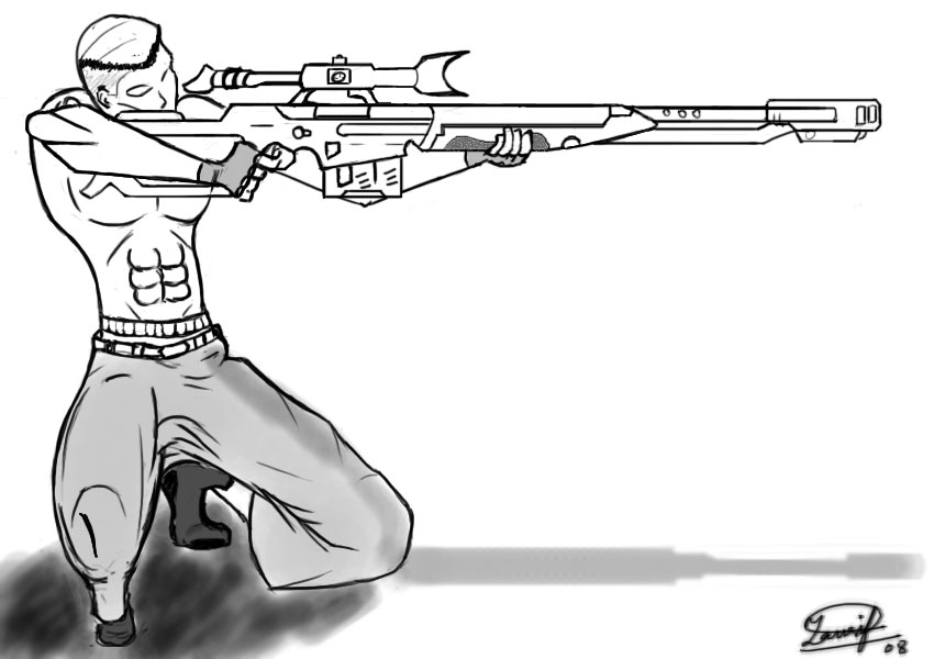 Gun coloring #1, Download drawings