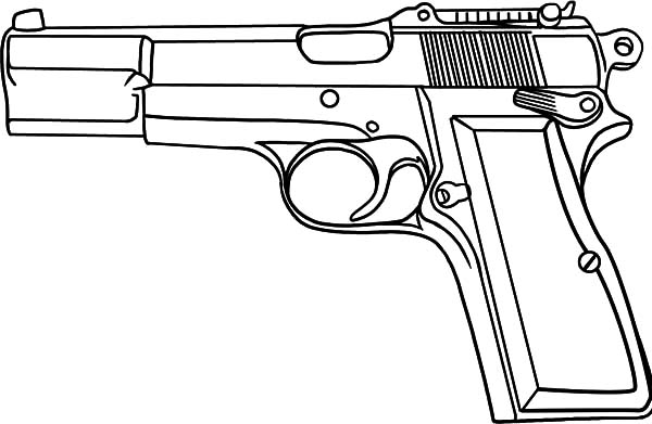 Gun coloring #7, Download drawings