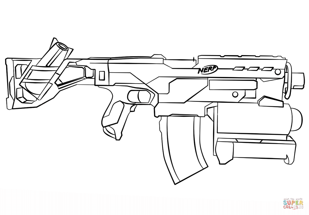 Gun coloring #9, Download drawings