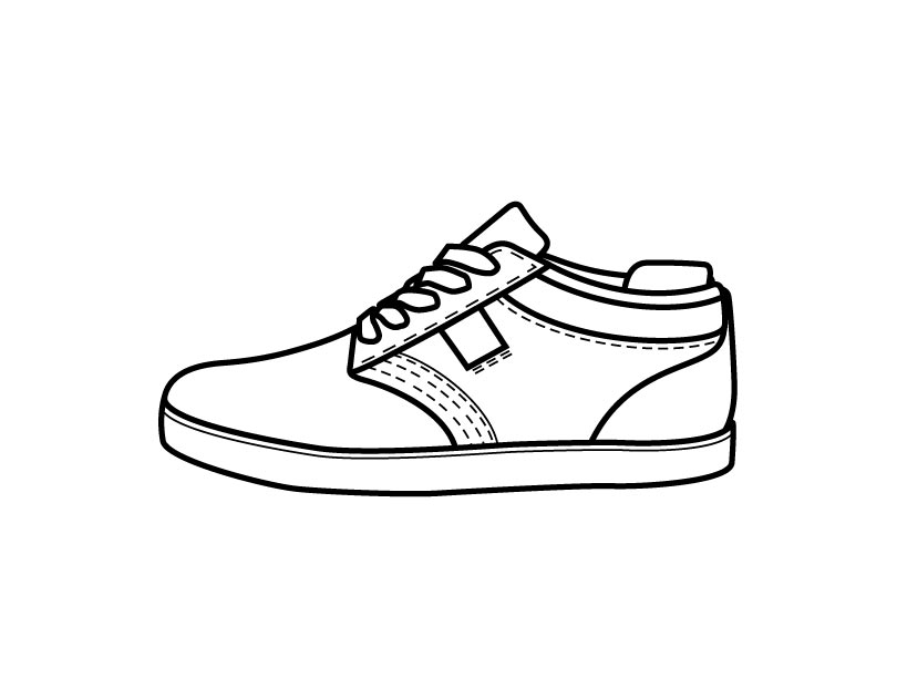 Gym-shoes coloring #13, Download drawings