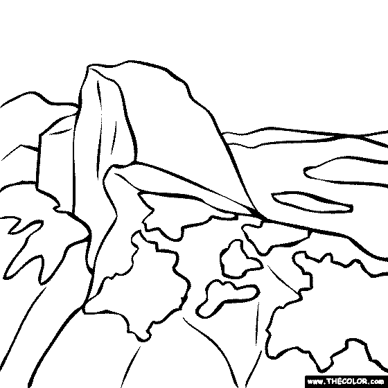 Half Dome coloring #1, Download drawings
