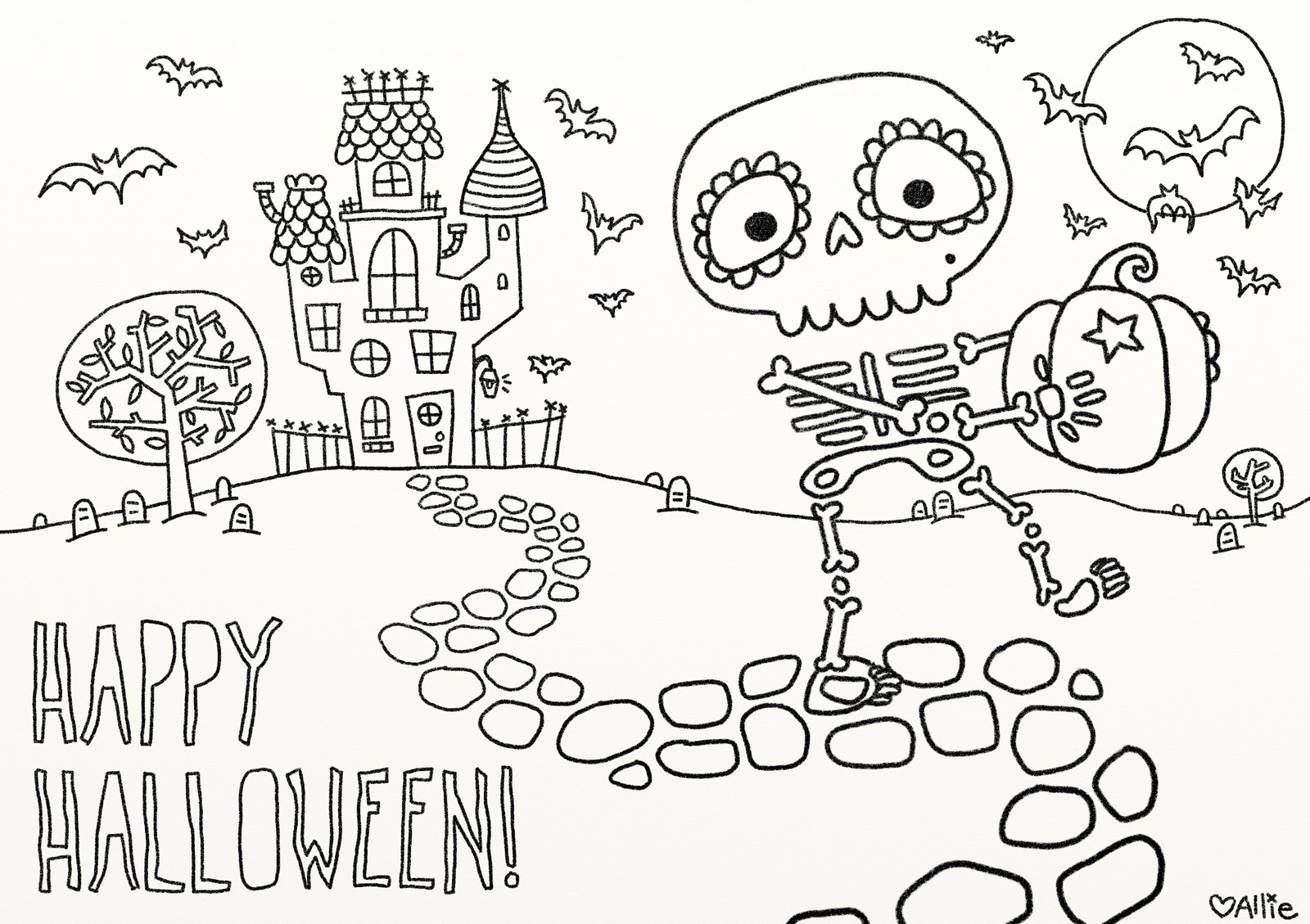 Halloween coloring #7, Download drawings
