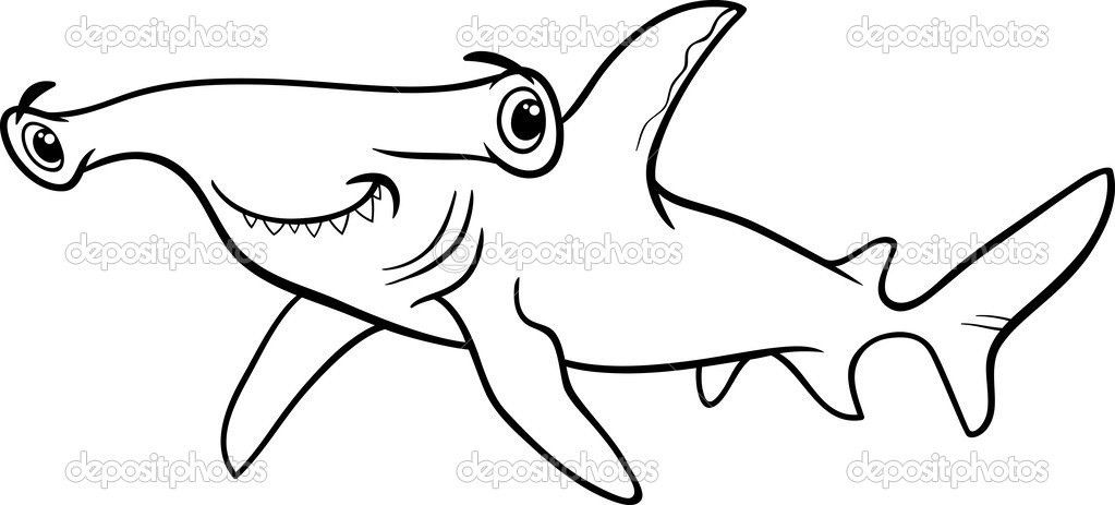 Hammerhead Shark coloring #13, Download drawings
