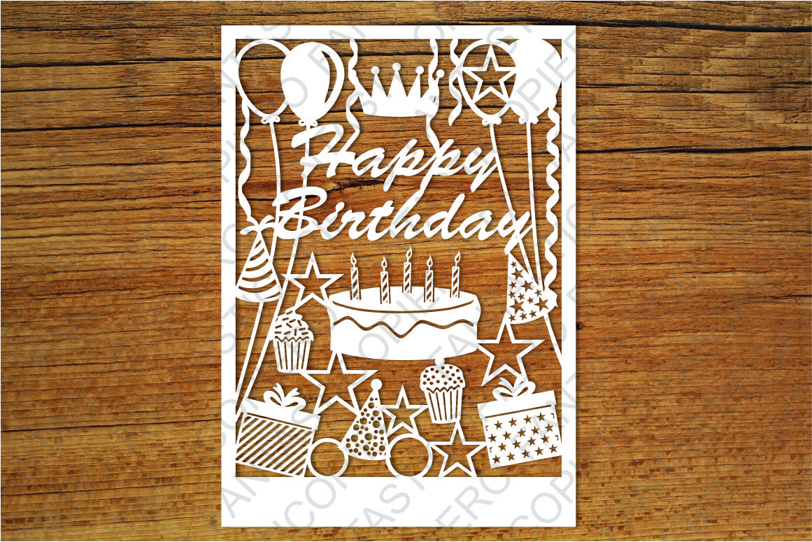 happy birthday card svg free #427, Download drawings
