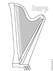 Harp coloring #17, Download drawings