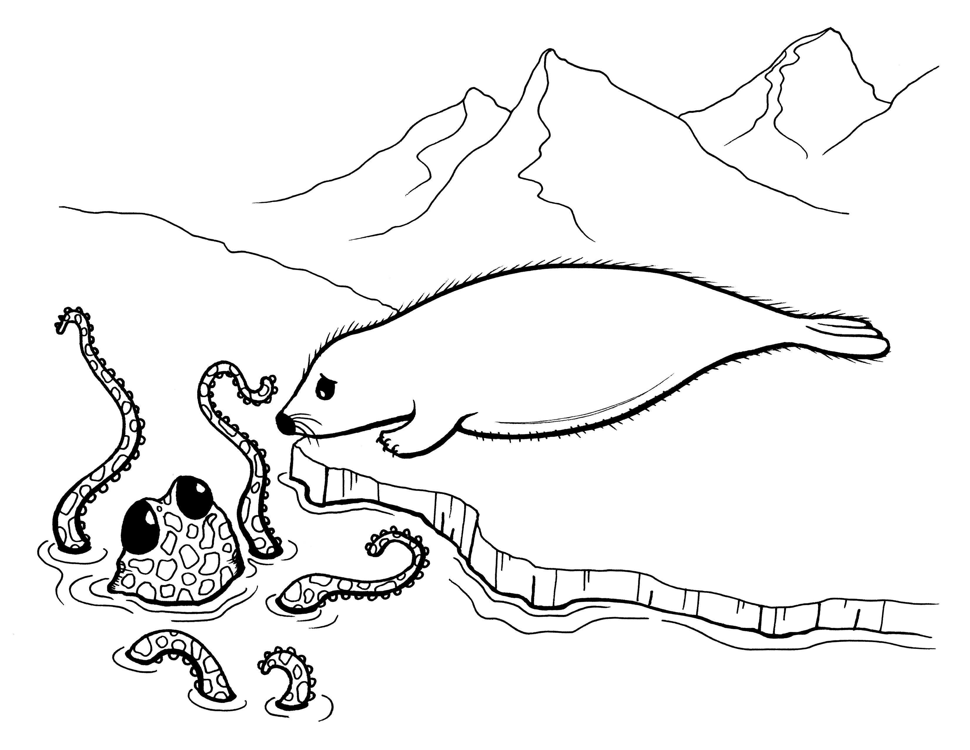 Seal coloring #12, Download drawings