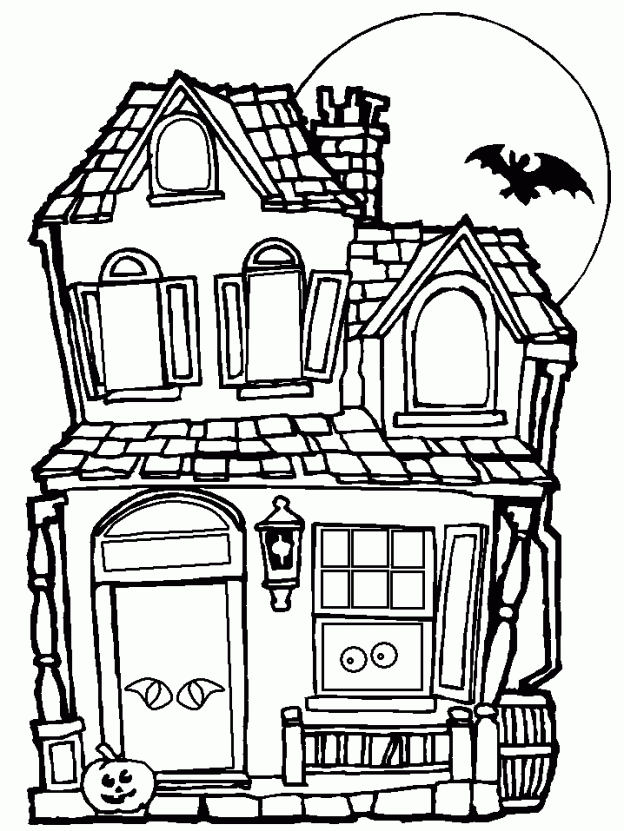 Haunted House coloring #1, Download drawings