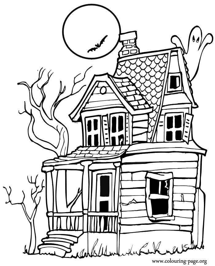 Haunted House coloring #16, Download drawings