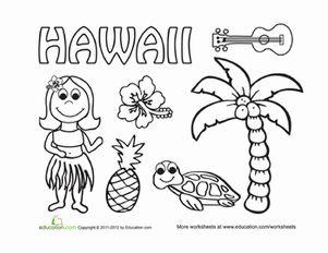 Hawaii coloring #13, Download drawings