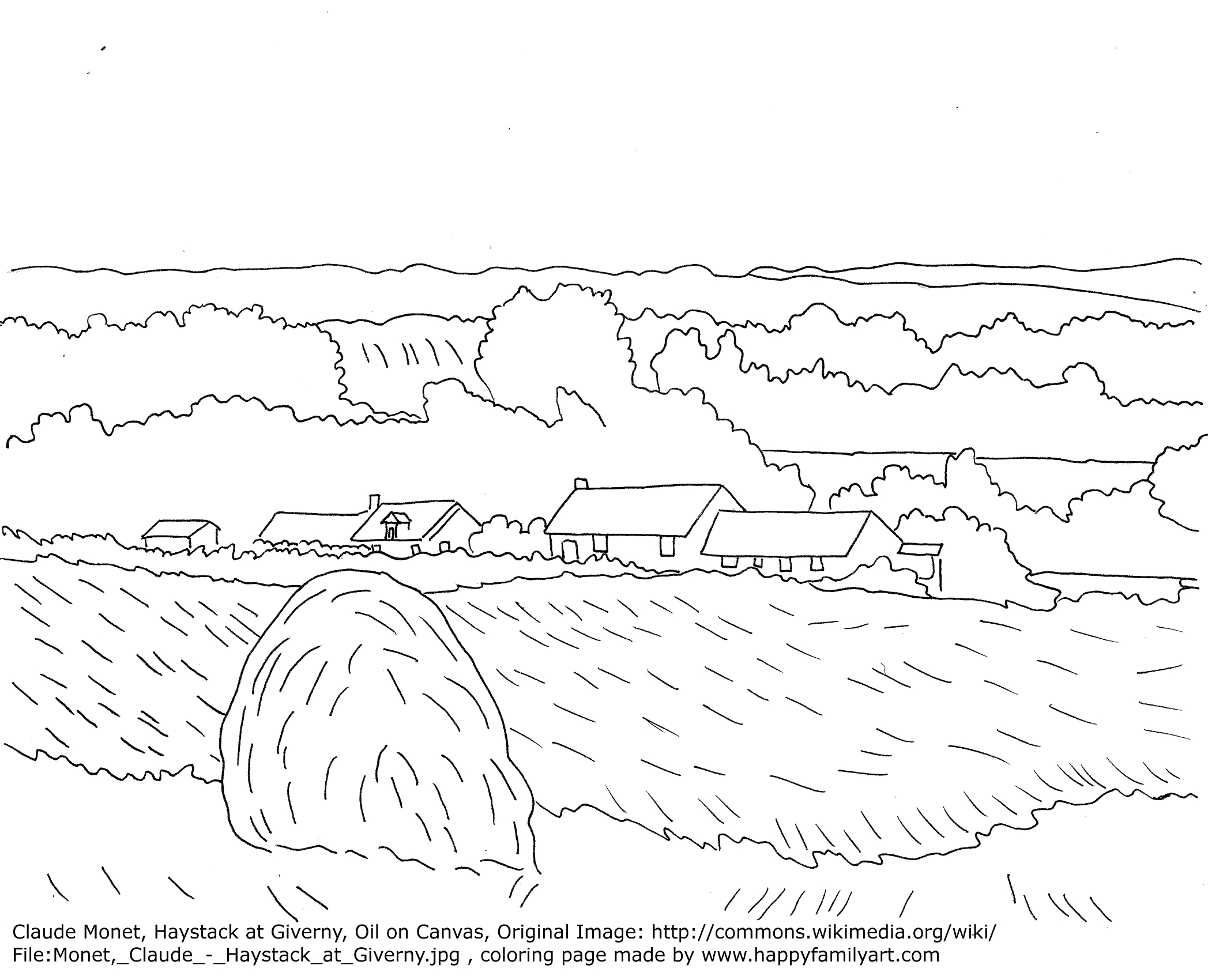 Haystack coloring #10, Download drawings