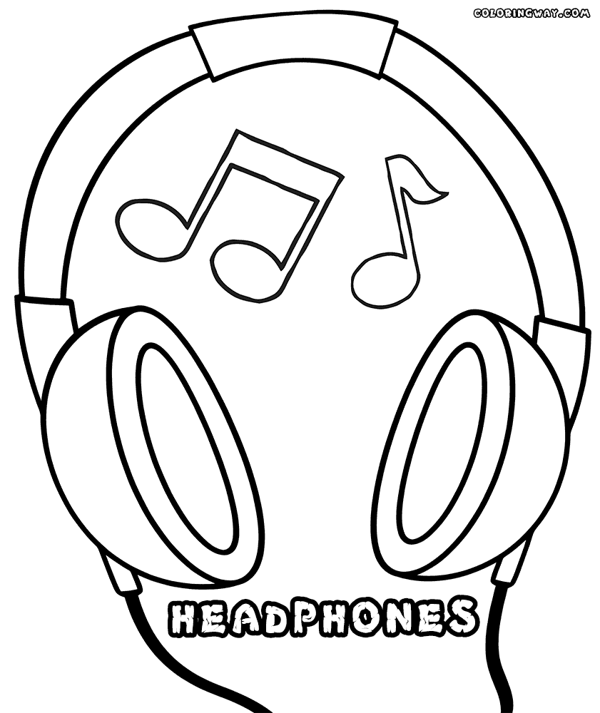 Headphones coloring #20, Download drawings