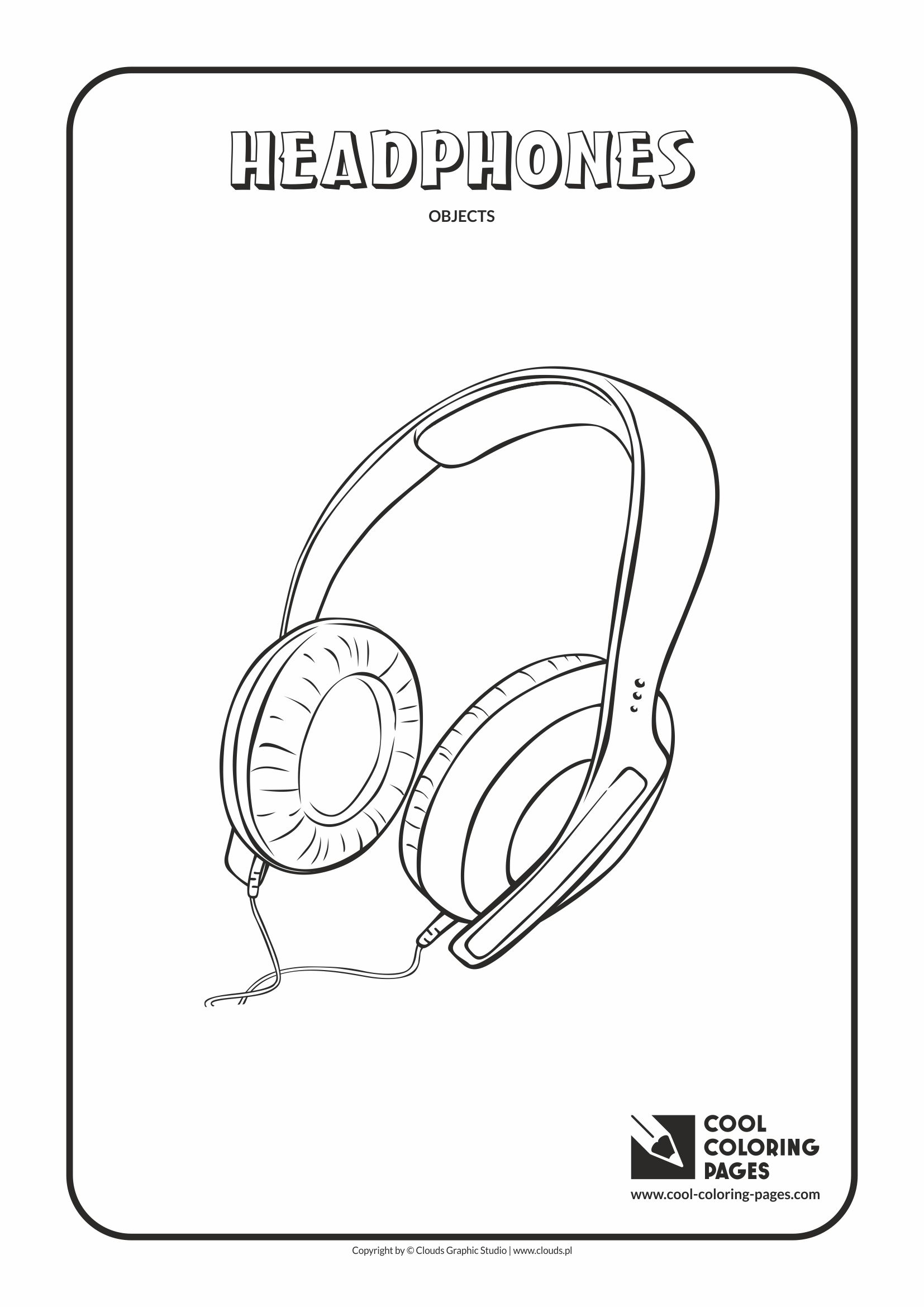 Headphones coloring #5, Download drawings
