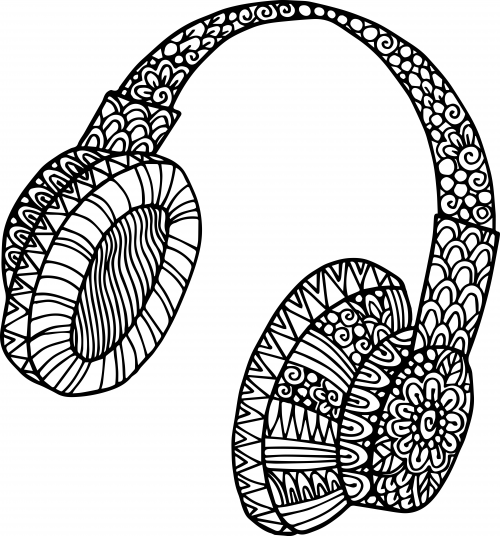 Headphones coloring #16, Download drawings