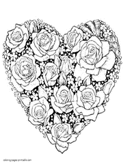 Heart coloring #12, Download drawings