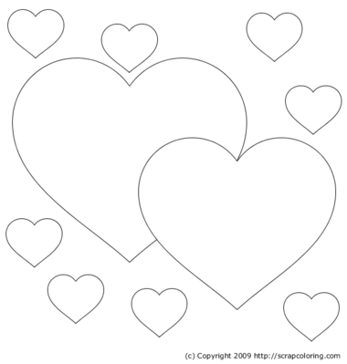 Heart-shaped coloring #8, Download drawings