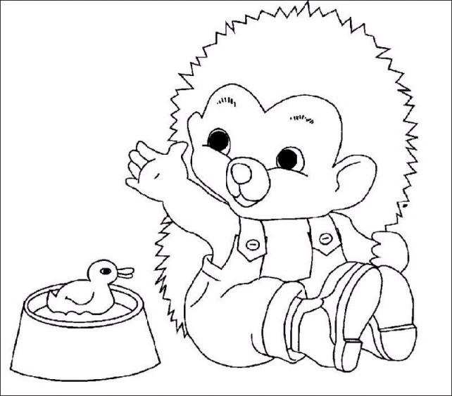 Hedgehog coloring #2, Download drawings