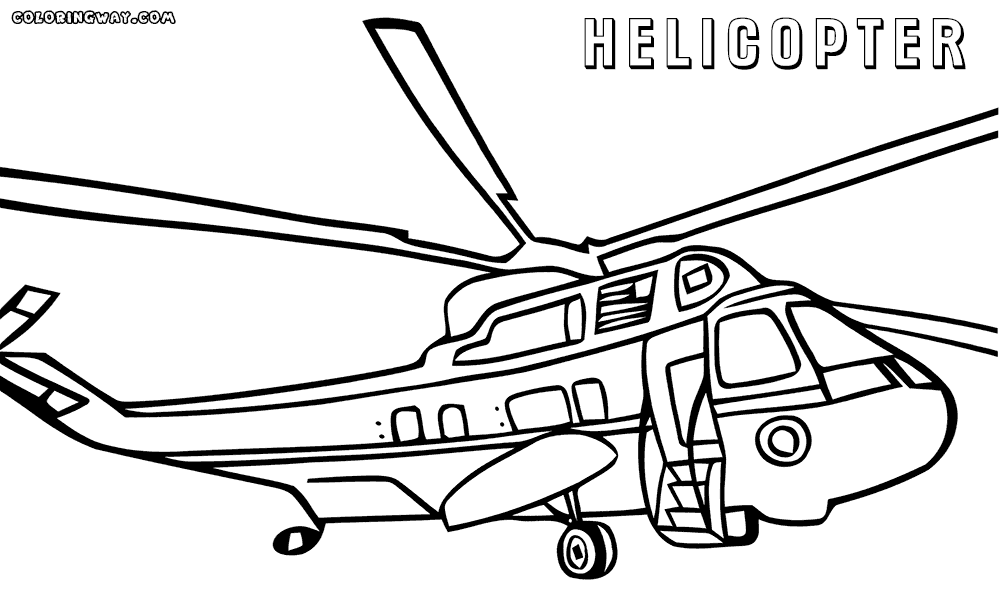 Helicopter coloring #5, Download drawings