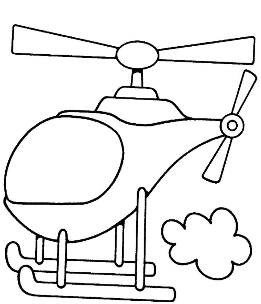 Helicopter coloring #12, Download drawings