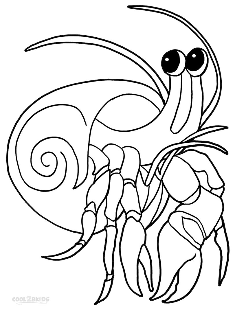 Hermit Crab coloring #8, Download drawings