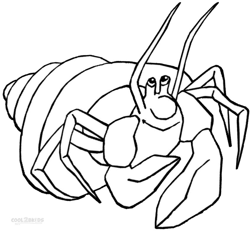 Hermit Crab coloring #10, Download drawings