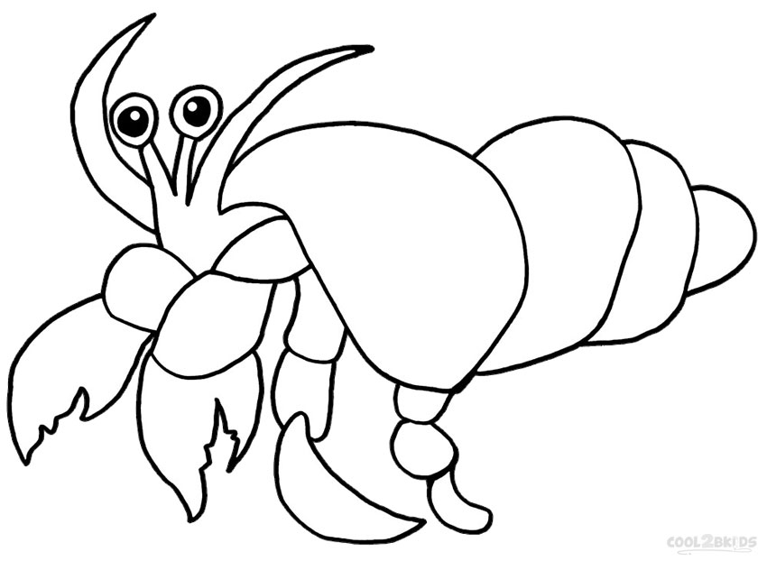 Hermit Crab coloring #4, Download drawings