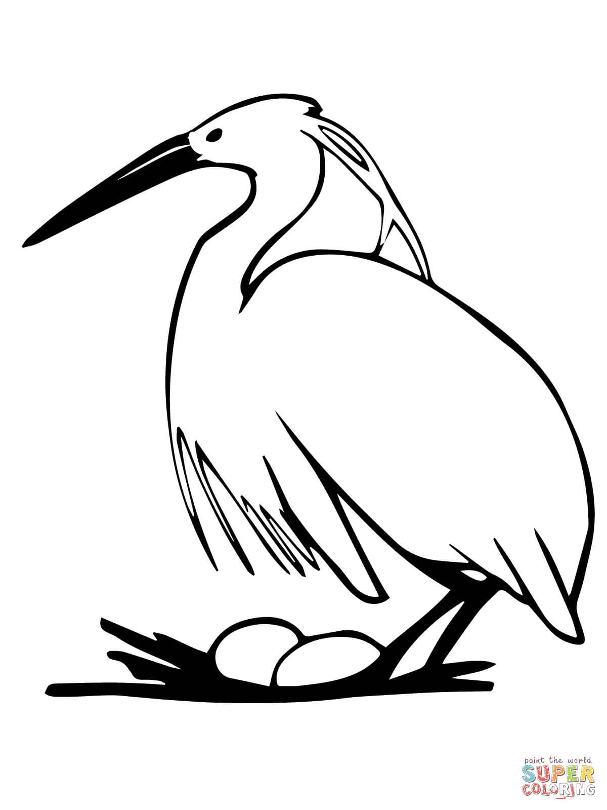 Heron coloring #14, Download drawings