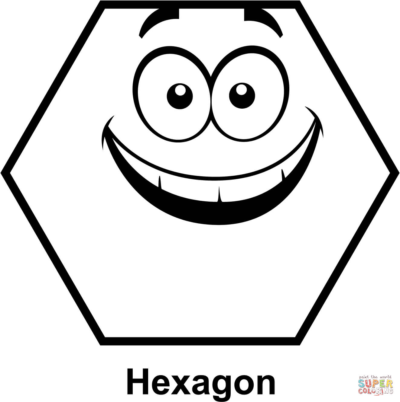 Hexagon coloring #4, Download drawings
