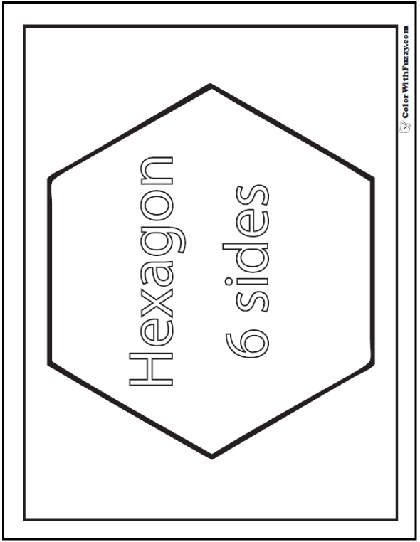 Hexagon coloring #8, Download drawings