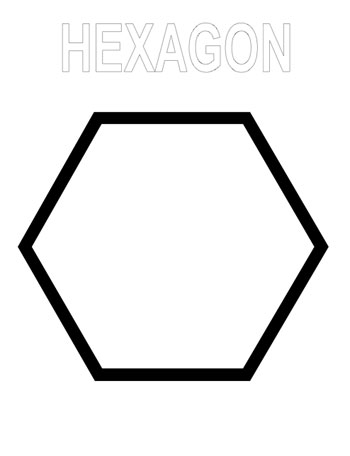 Hexagon coloring #19, Download drawings
