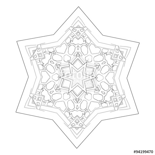 Hexagram coloring #3, Download drawings