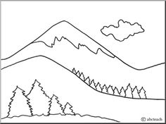 High Mountain coloring #3, Download drawings