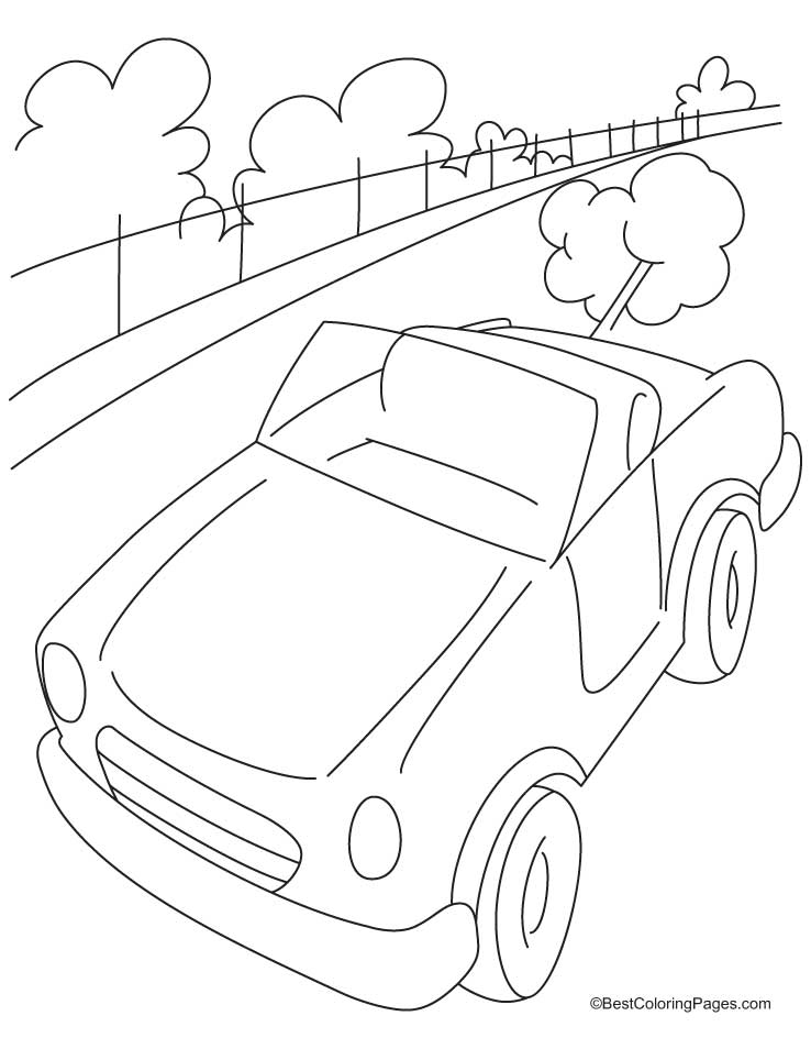 Highway coloring #1, Download drawings
