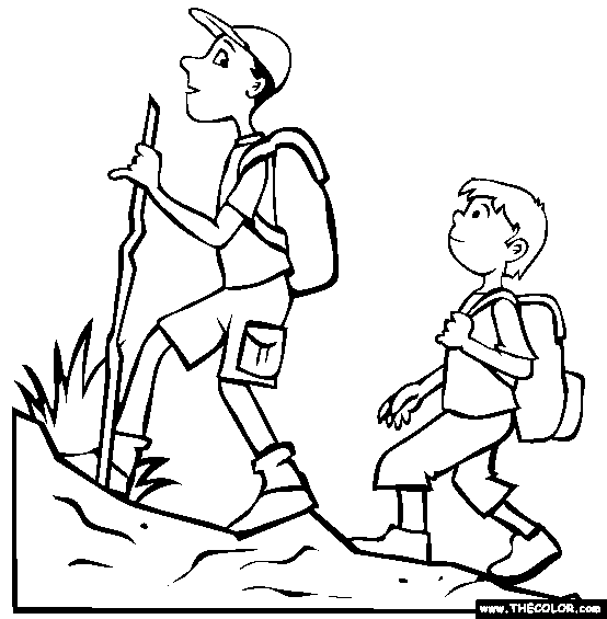 Hiking coloring #20, Download drawings