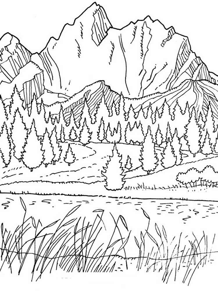 Smoky Mountains coloring #7, Download drawings