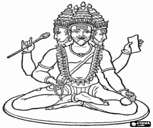 Hindu coloring #3, Download drawings