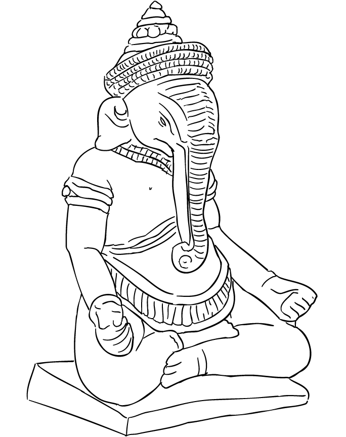 Hindu coloring #7, Download drawings