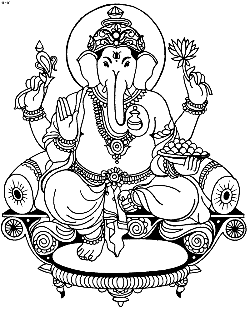Hindu coloring #17, Download drawings