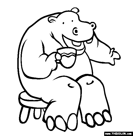 Hippo coloring #16, Download drawings