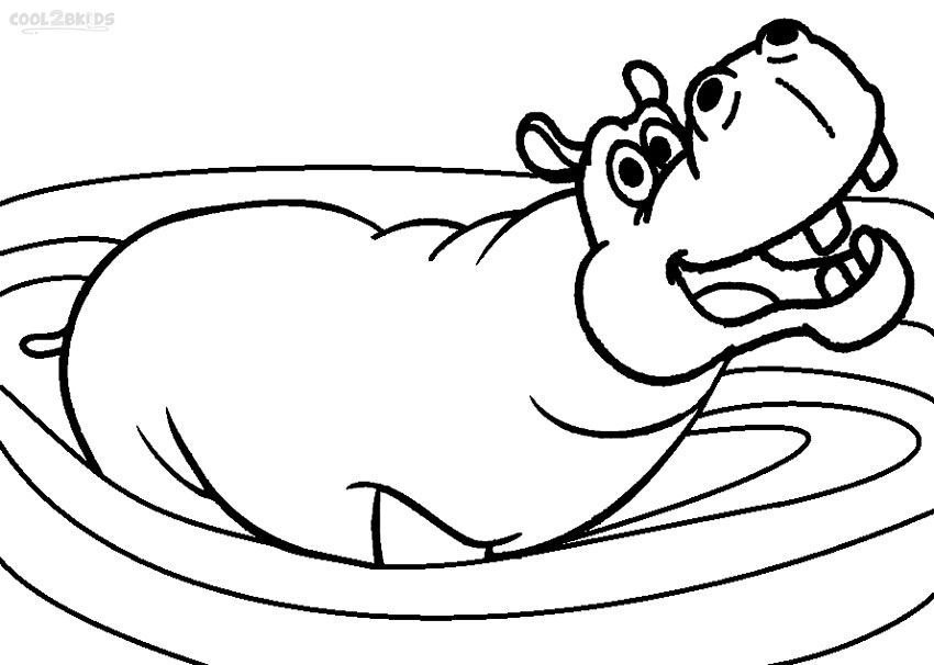 Hippo coloring #19, Download drawings