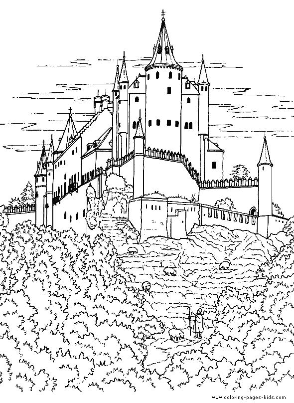 Hogwarts Castle coloring #6, Download drawings