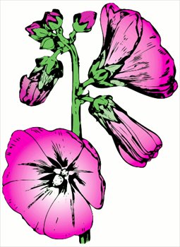 Hollyhocks clipart #20, Download drawings