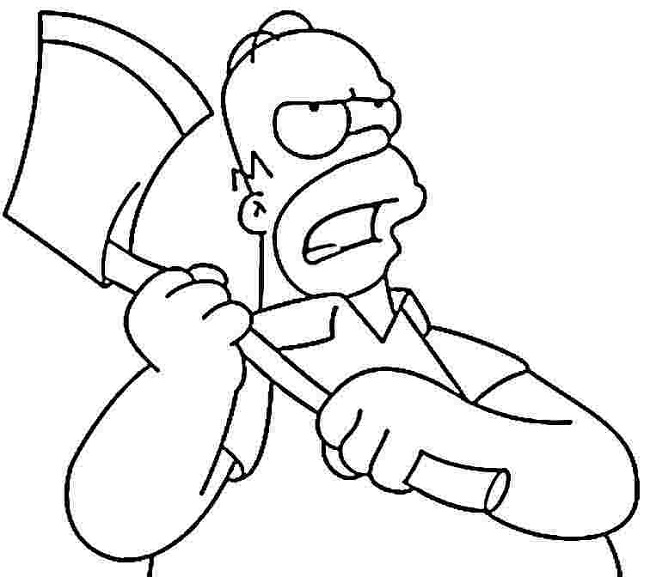 Homer Simpson coloring #2, Download drawings