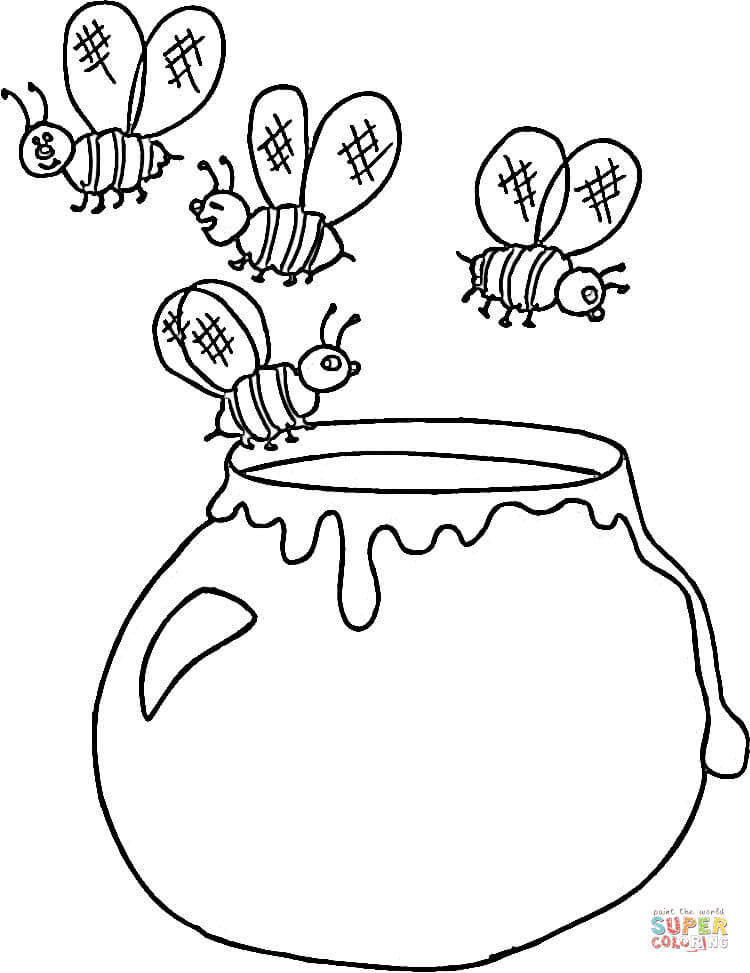 Honey coloring #13, Download drawings