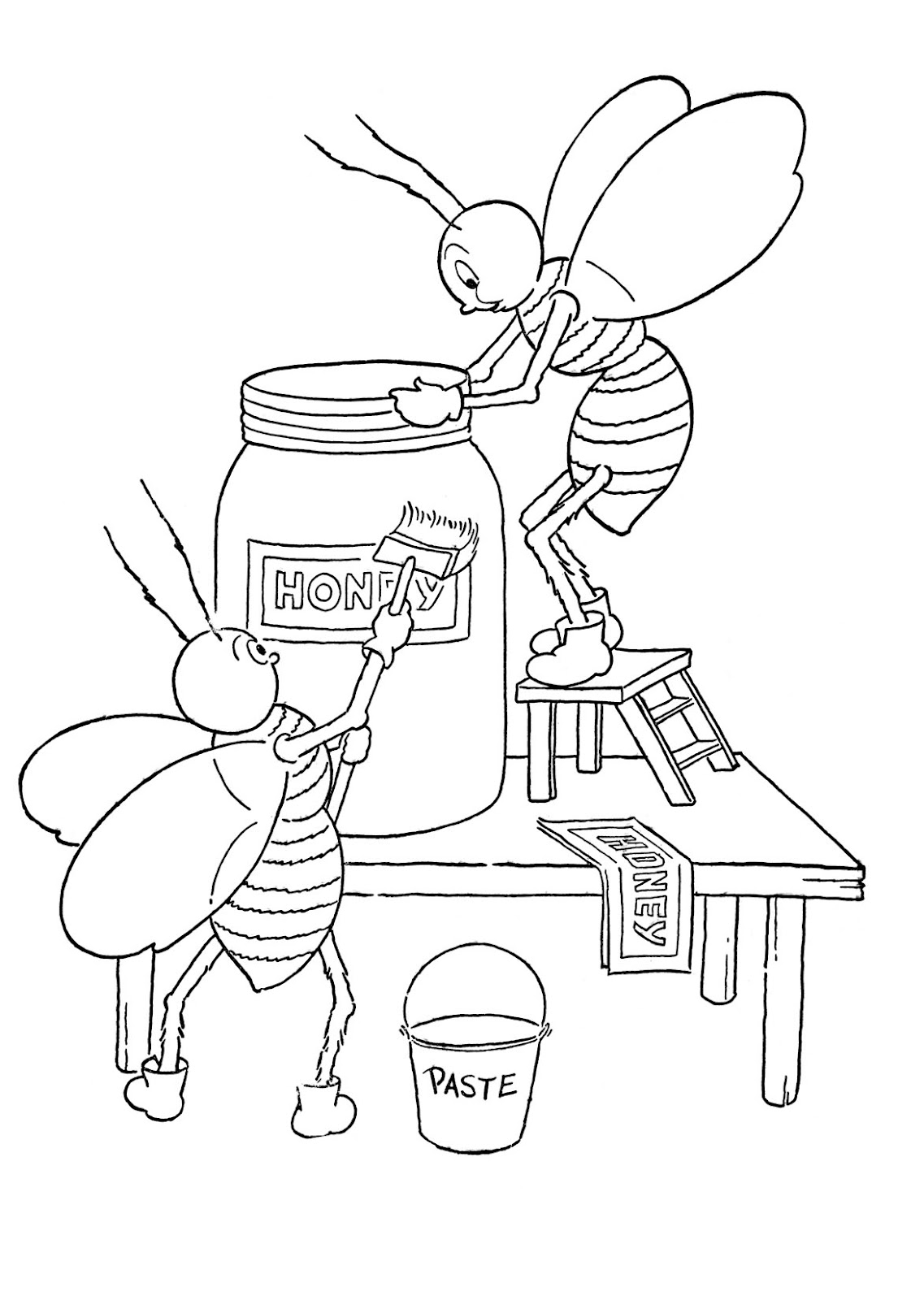 Honey coloring #6, Download drawings