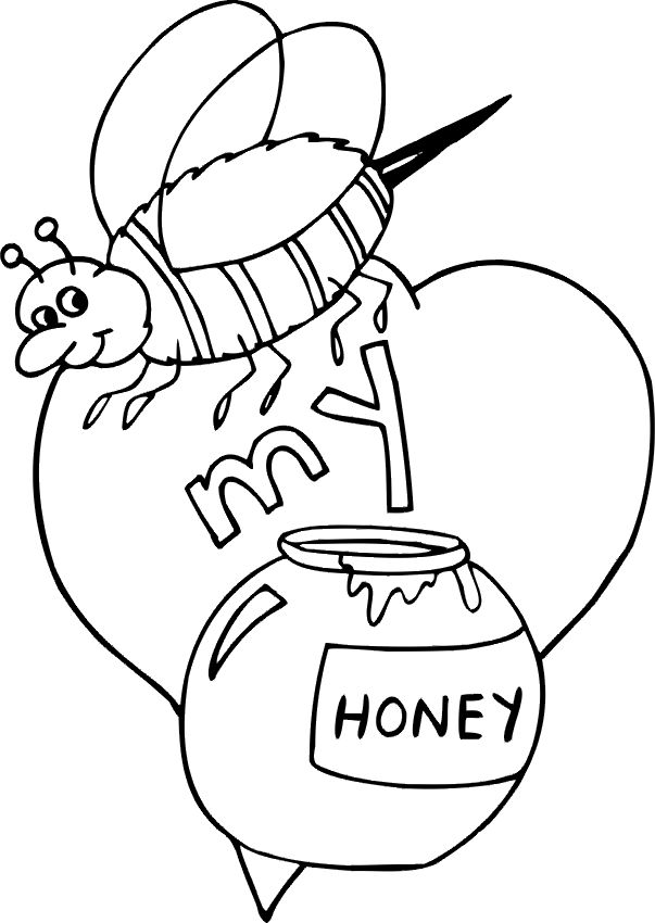 Honey coloring #10, Download drawings