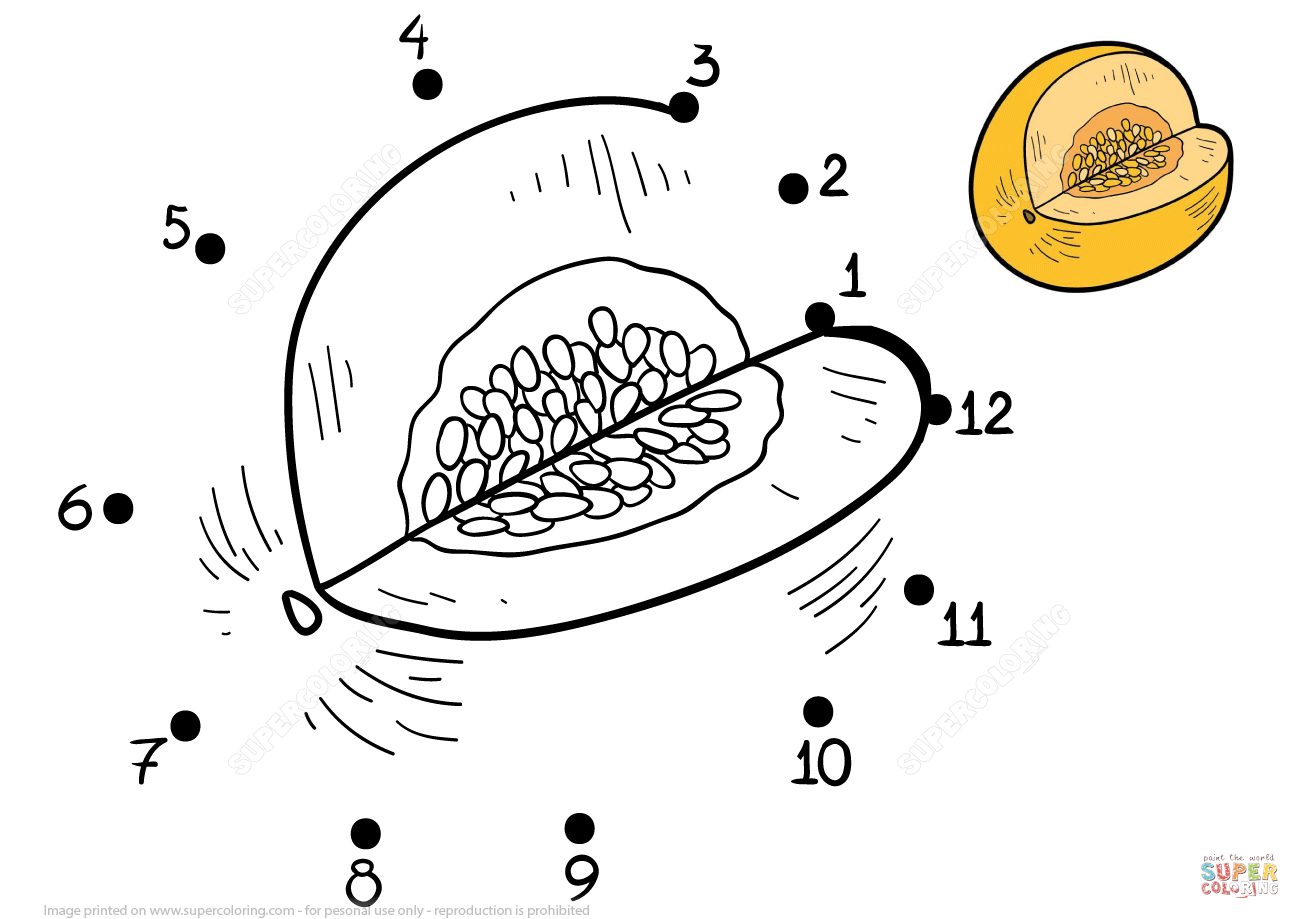 Honey Dew Melon coloring #5, Download drawings