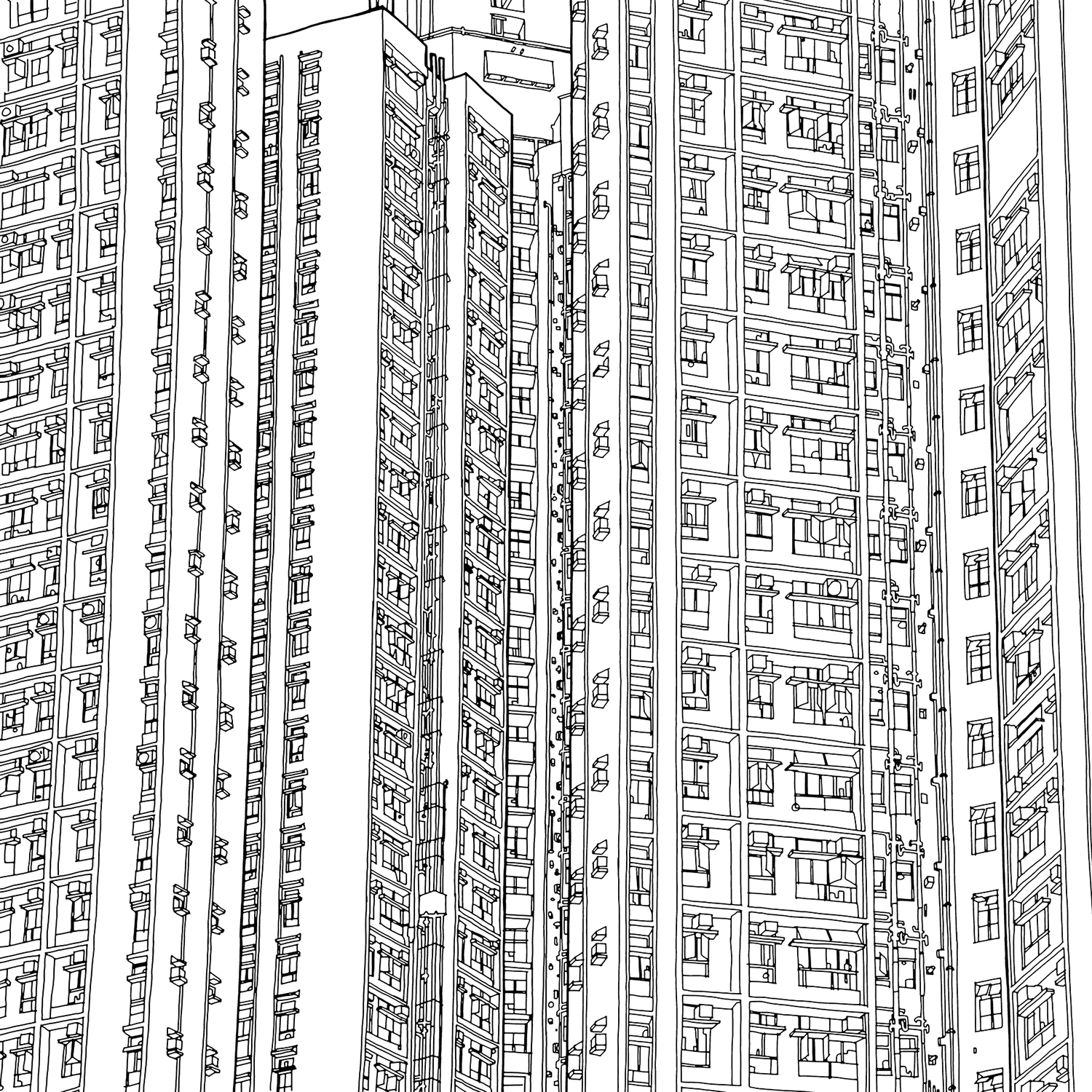 Hongkong coloring #2, Download drawings