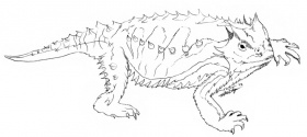 Horned Lizard coloring #18, Download drawings