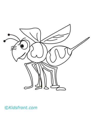 Hornet coloring #13, Download drawings